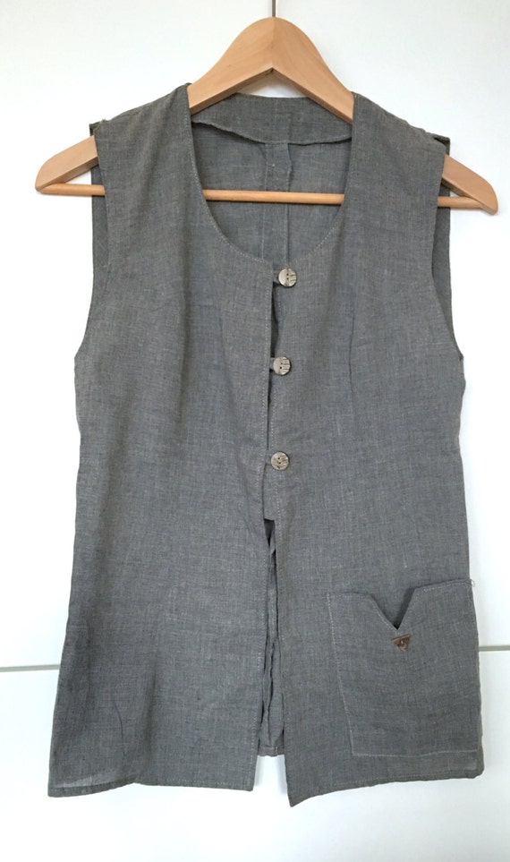 Awesome 80s/90s Handmade Soft Cotton Grey Vest