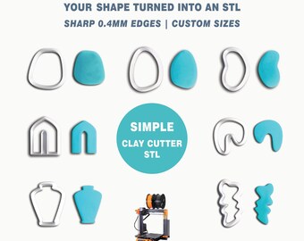 Custom Clay Cutter STL | Geometric Shapes for Jewelry, Pottery (3D Print File)