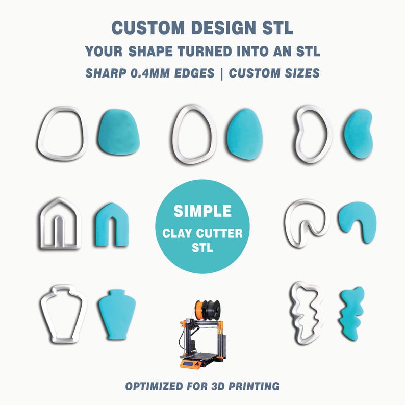 Custom Clay Cutter STL | Geometric Shapes for Jewelry, Pottery (3D ...