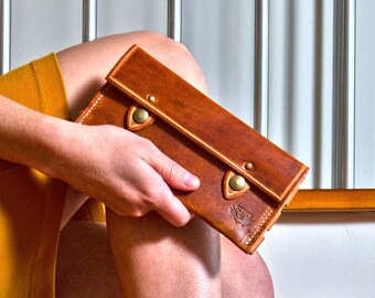 Handmade Leather Wallet - Natural Dublin