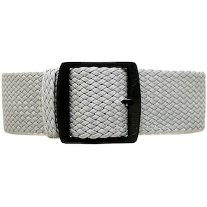 Breided Nylon Perlon Watch Strap - Gris (PVD Buckle)