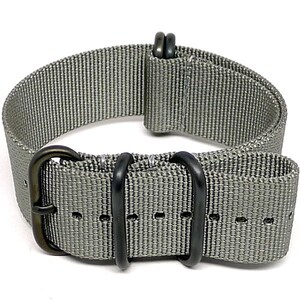 Bracelet de montre militaire en nylon balistique - Gris (boucle PVD)