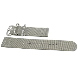 Two Piece Ballistic Nylon Military Watch Strap - Grey