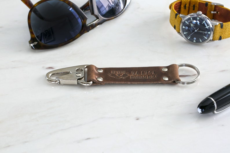 Leather V2 Key Chain Natural Chromexcel Polished image 3