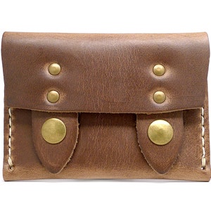Leather Horizontal Snap Wallet - Natural Chromexcel