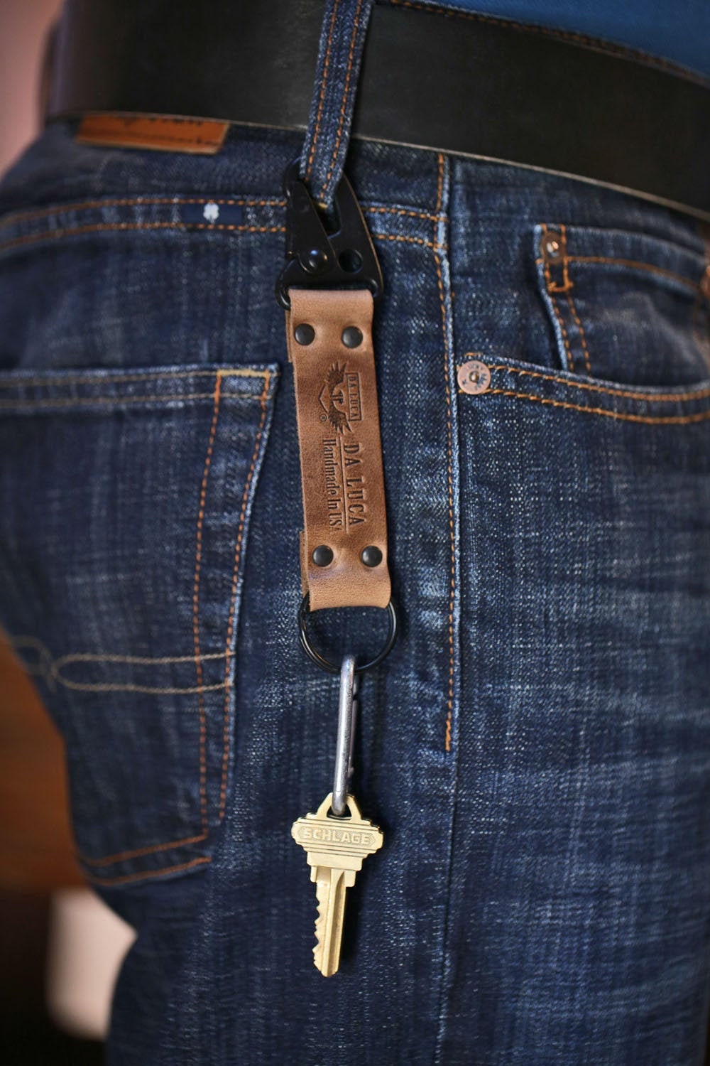 Leather V2 Key Chain Natural Chromexcel PVD - Etsy