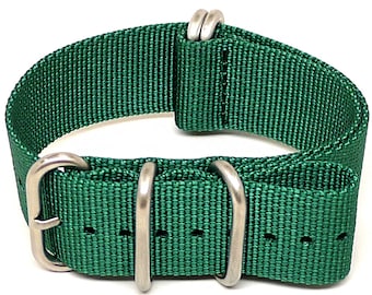 Ballistic Nylon Militare Orologio Strap - Verde (Matte Buckle)