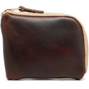 Leather Zip Wallet - Brown Chromexcel (Khaki Zipper)