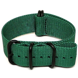 Ballistic Nylon Military Watch Strap - Green (PVD Buckle)