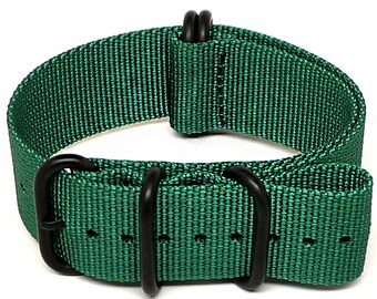 Ballistic Nylon Militare Orologio Strap - Verde (PVD Buckle)