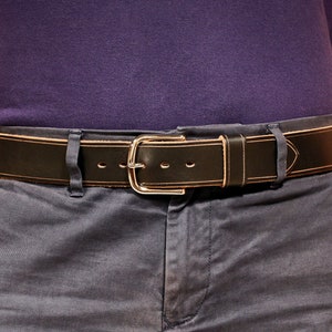 Handmade Leather Belt - Black