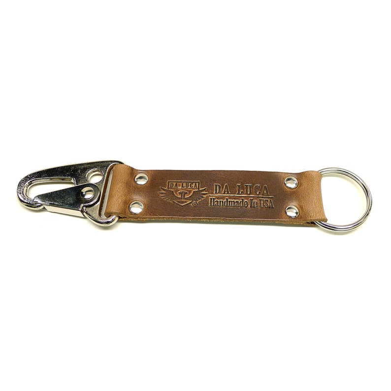 Leather V2 Key Chain Natural Chromexcel Polished image 1