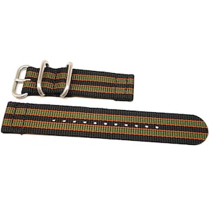 Two Piece Ballistic Nylon Military Watch Strap - Goldfinger