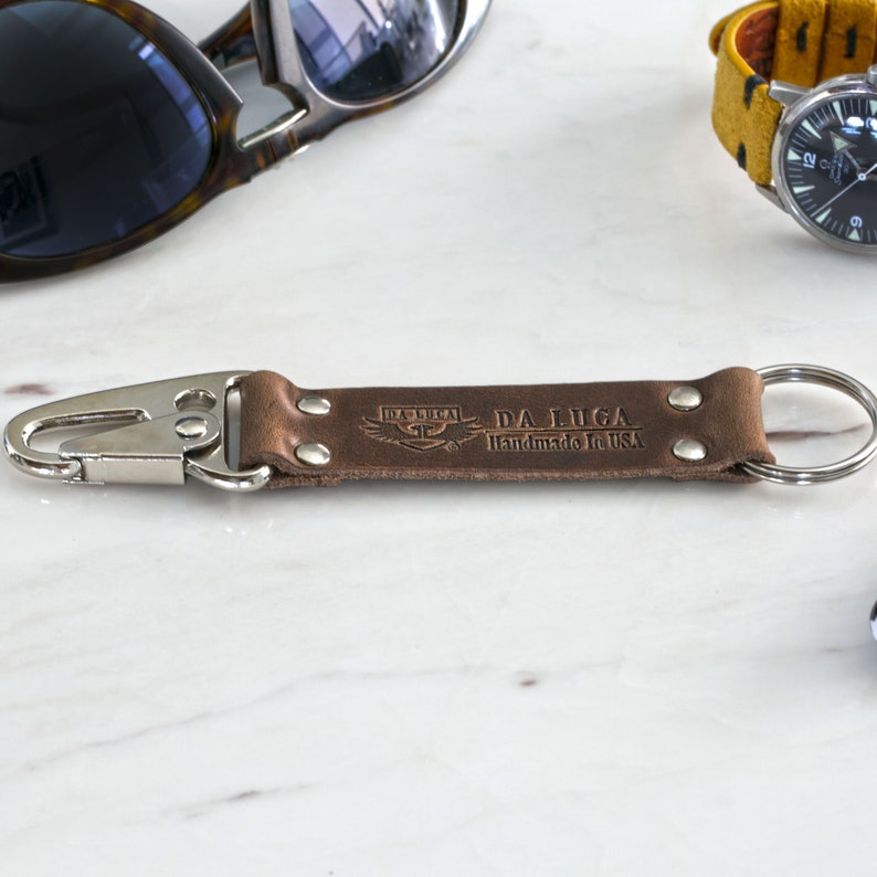 Leather V2 Key Chain Natural Chromexcel Polished image 2