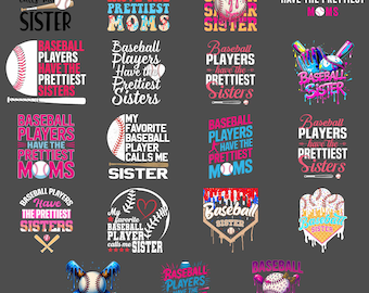 Los jugadores de béisbol tienen las hermanas más lindas PNG, clipart divertido de hermana de béisbol, diseño de sublimación Slay, arte de descarga digital