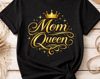 Mamá Reina PNG, Tipografía de Mamá de Lujo con Corona Dorada, Gráfico Elegante para el Día de la Madre