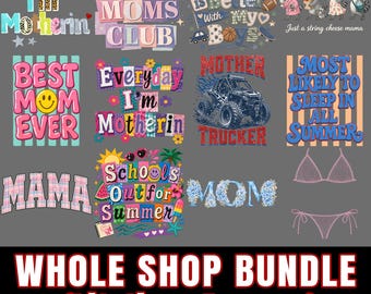 Mega Paquete PNG: Más de 1000 diseños, imágenes prediseñadas y gráficos para sublimación (descarga digital)