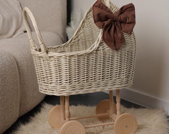 Landau poussette pour poupée vintage bleu en acier ancien collection - Jeux & Jouets