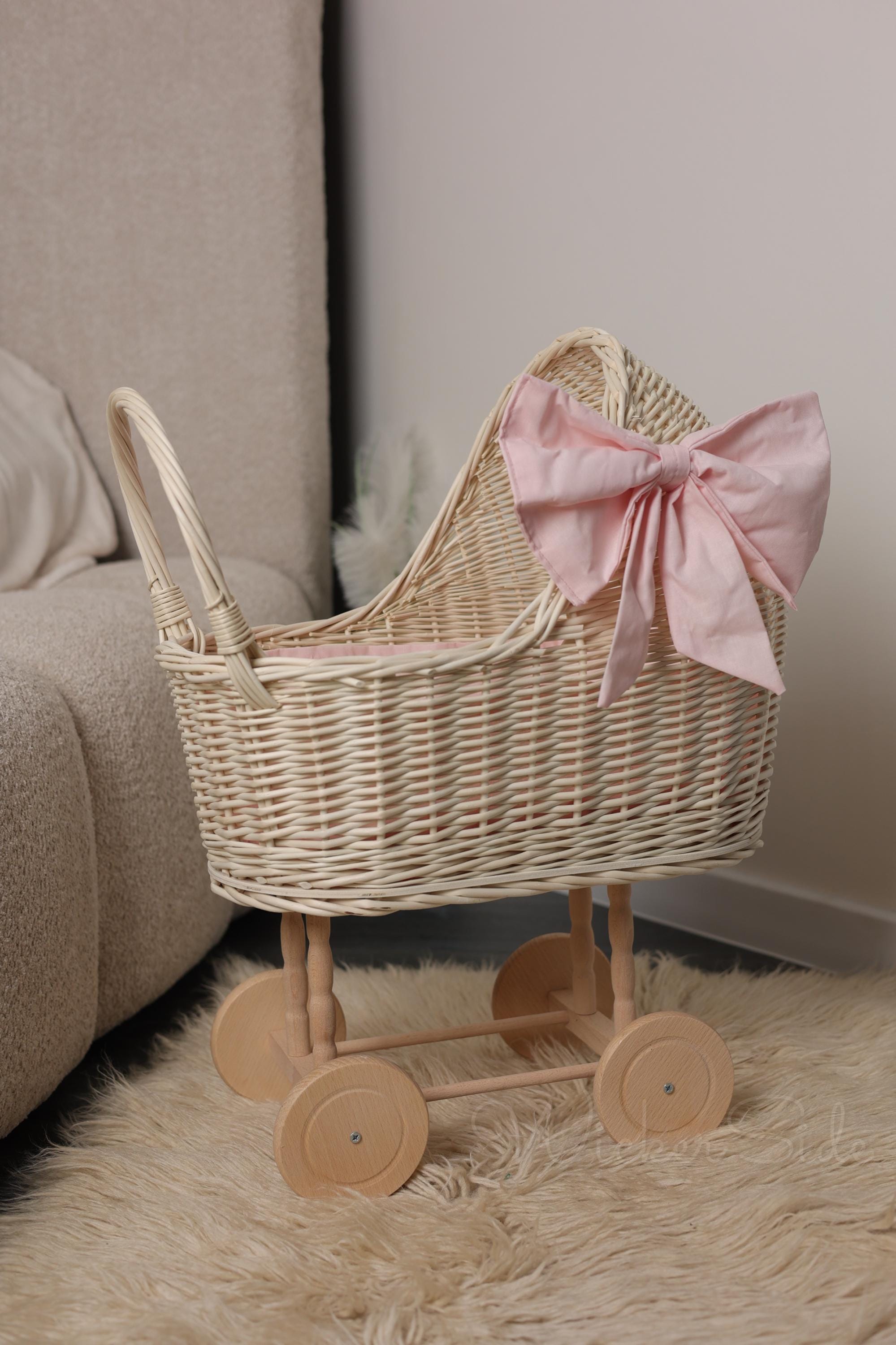 Poussette Pour Poupée Vintage Années 50 Avec Assise En Tissu Liberty Enduit Japonnais