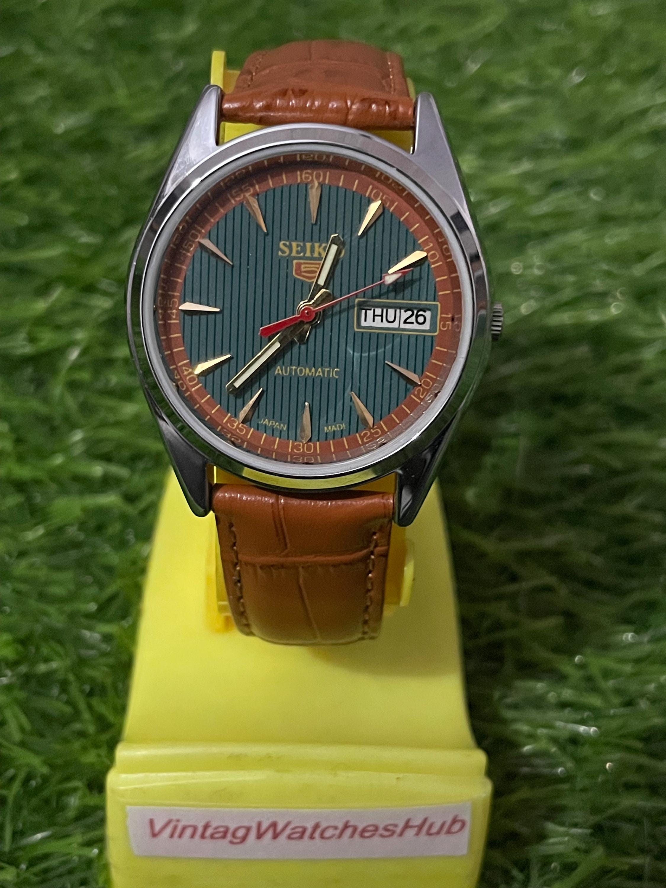 Vintage green dial seiko mens watch - Etsy 日本