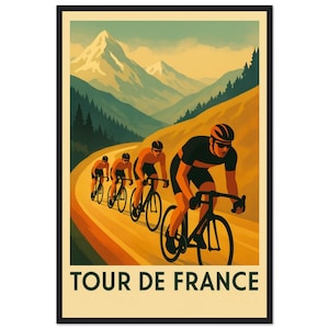 Vintage Tour de France Cycling Poster: Retro Bike Race Wall Art