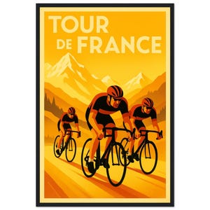 Vintage Tour de France Cycling Poster: Retro Bike Race Wall Art