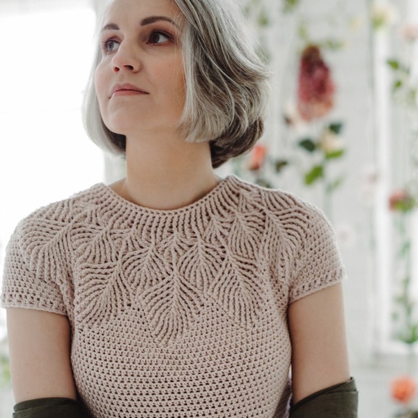 Crochet Top Pattern PDF – Sivu Tee, Summer Top (English)