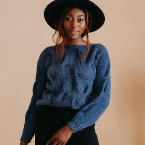 Tunisian Crochet Sweater Pattern: Nakts Cabled Design (PDF)