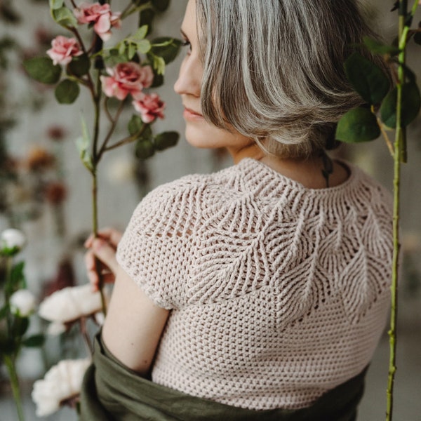 Patrón PDF de top de ganchillo en español - Sivu Tee - Patrón de top de verano