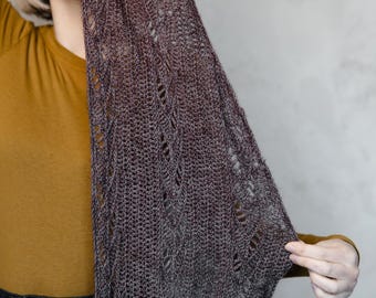Varpa Shawl Crochet Pattern: textured cabled triangle shawl (PDF)