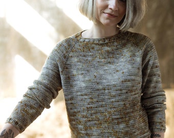 Crochet Sweater Pattern PDF - The Perfect Raglan - crochet raglan sweater pattern in English, Spanish