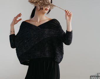 Crochet Sweater Pattern PDF: Ainava Landscape Pleated Sweater (US Terms, Advanced Level)