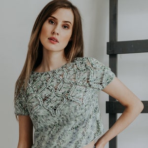 Crochet Top Pattern PDF: Spenedrift Lace Yoke Top (English)
