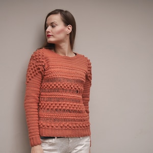 Crochet Sweater Pattern PDF Textured Crew Crochet Crew - Etsy