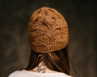 Crochet Hat Pattern PDF - Lau Hat - chapeau de bébé motif de bonnet au crochet feuille texturé en anglais