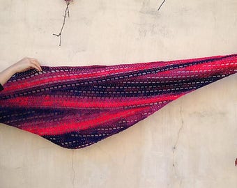 Crochet Triangle Shawl pattern PDF - Junction Shawl pattern in English