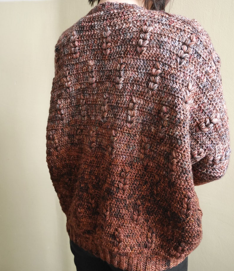 Crochet Cardigan Pattern PDF Rye Bread Cardigan bat wing cardigan jacket pattern in English image 6