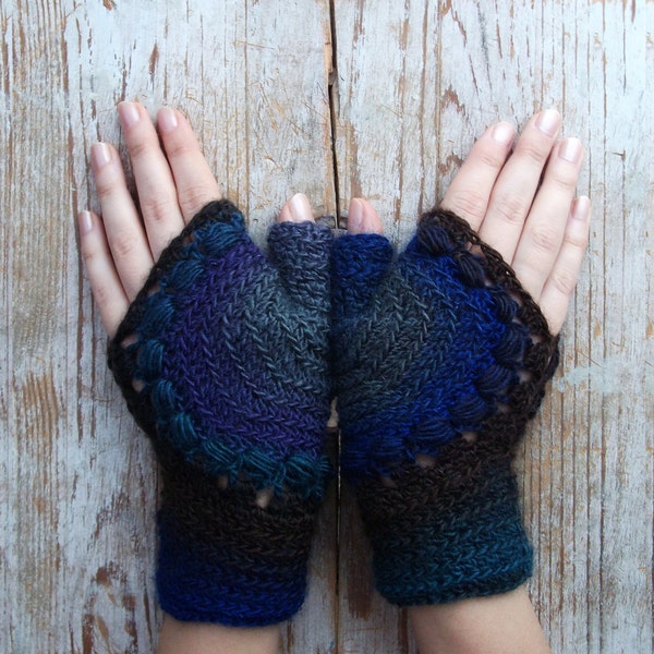 Crochet Mittens Pattern PDF - Lush Mittens - Crochet Womens Fingerless Mittens pattern - Electronic PDF File