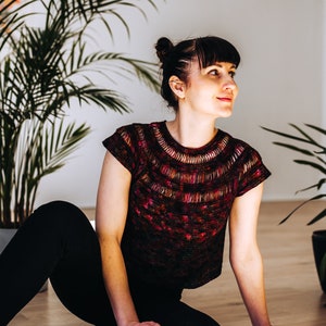 Lyrata Crochet Top Pattern: Broomstick Lace Tee (PDF) image 6