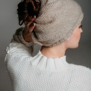Crochet Hat Pattern PDF Pylos Tunisian Hat reversible tunisian crochet twisted beanie pattern adult baby hat in English image 2