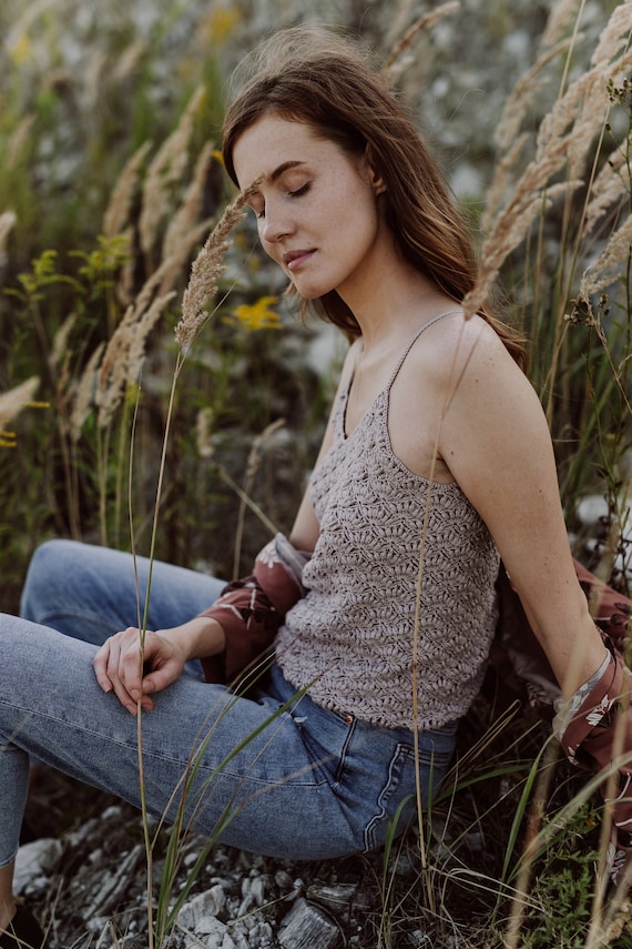 トップス THE SHISHUIKUI KNIT CAMI S Crochet Top Pattern PDF - Mist Cami - Crochet Cami Top Camisole