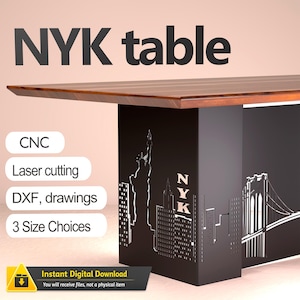 New York City Table legs| CNC / Laser Cut Design | Modern Urban Digital File