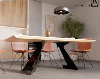 DIY Table Legs DXF Plan: Modern Furniture Design (Digital Download with Assembly Guide)