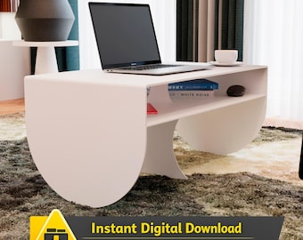 Modern Metal Coffee Table | Digital Design | Laser Cutting File-DXF Project