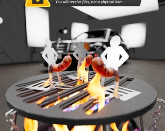 Men's Sausage Holder DXF File | a gift for real men