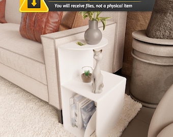 Diseño de mesilla de noche en formato DXF – Archivo digital para corte de metal (6–12 mm)