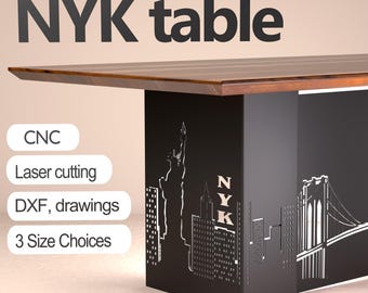 New York City Table legs| CNC / Laser Cut Design | Modern Urban Digital File