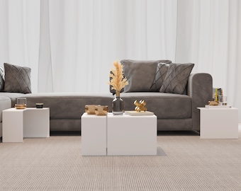 2-in-1 Coffee & Bedside Table Minimalist  DXF Plans: DIY Laser Cut Furniture (Digital Download)