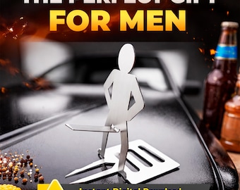 Funny BBQ Metal Men - Sausage Grill Holder DXF File (Digital Download)