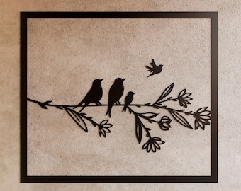 Metal wall art piece as a gift for parent. Family Symbol Laser Cut File (DXF)